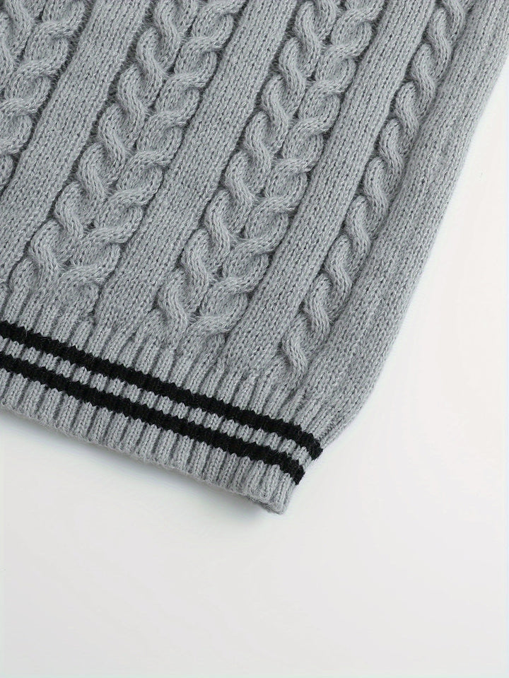 Gideon | Cable-Knit V-Neck Jumper Vest