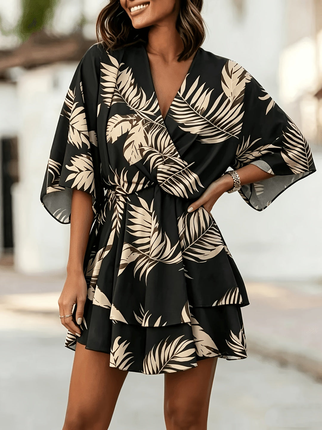 Rosanna | Flowing Batwing Wrap Dress