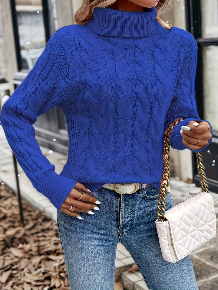 Celeste | Cozy Cable-Knit Turtleneck Jumper