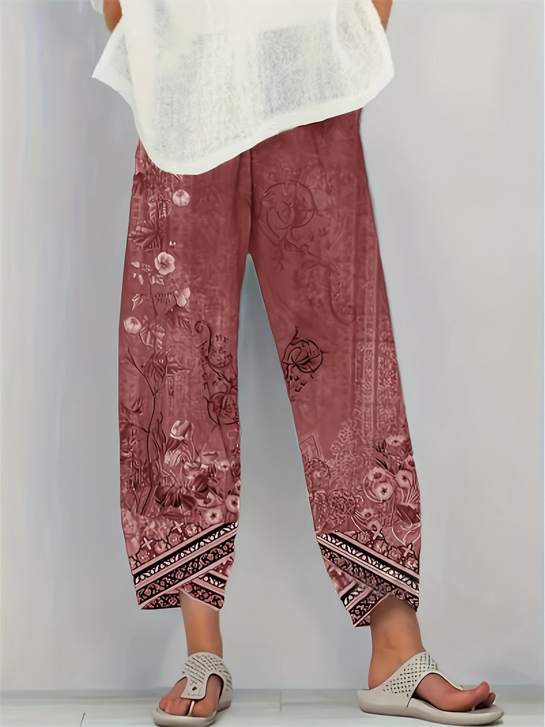 Meredith | Botanical Cropped Trousers