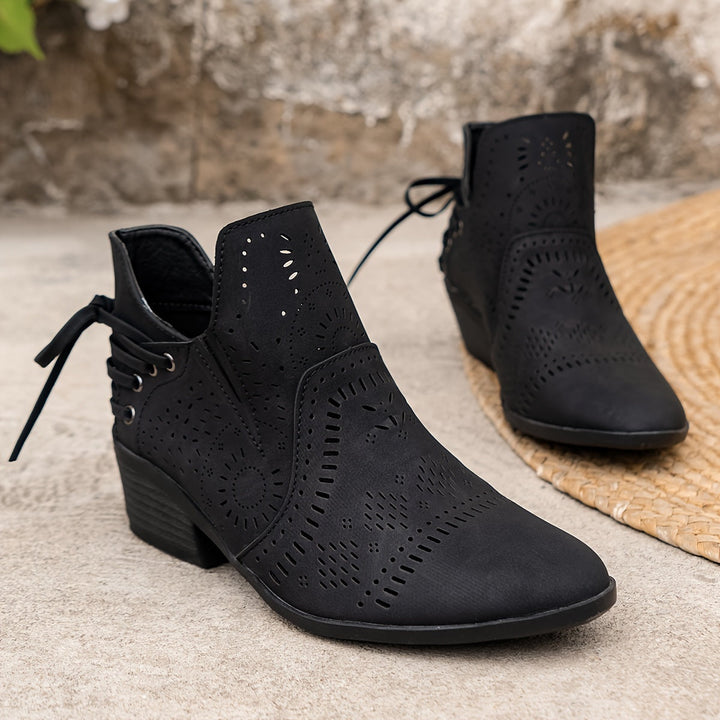 Delia | Cutout Detail Ankle Boots