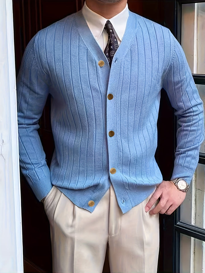 Arthur | Ribbed Button-Up Cardigan