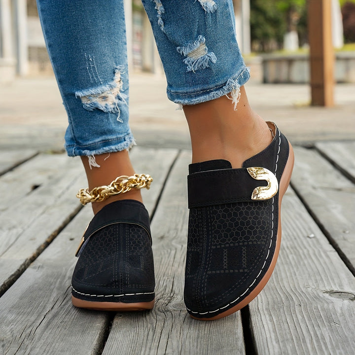 Bernadette | Cushioned Wedge Clogs
