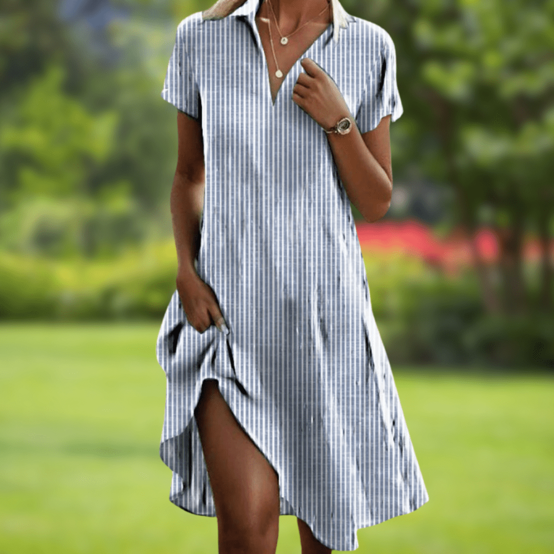 Fallon | Stylish V-Neck Elegant Dress