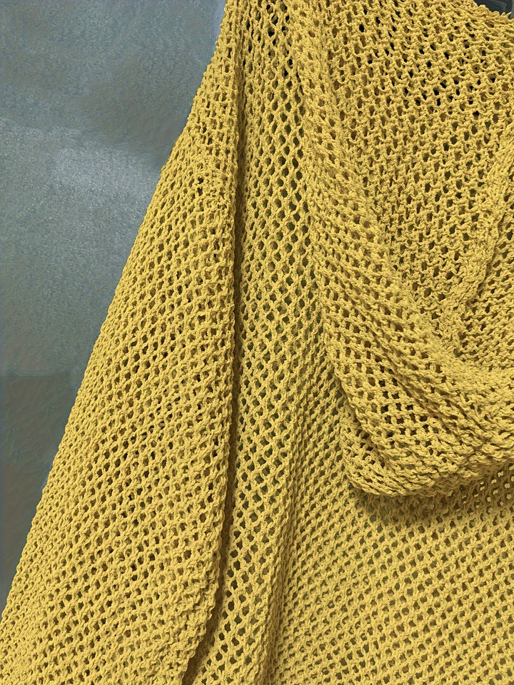 Delaney | Relaxed Open-Knit Hooded Jumper