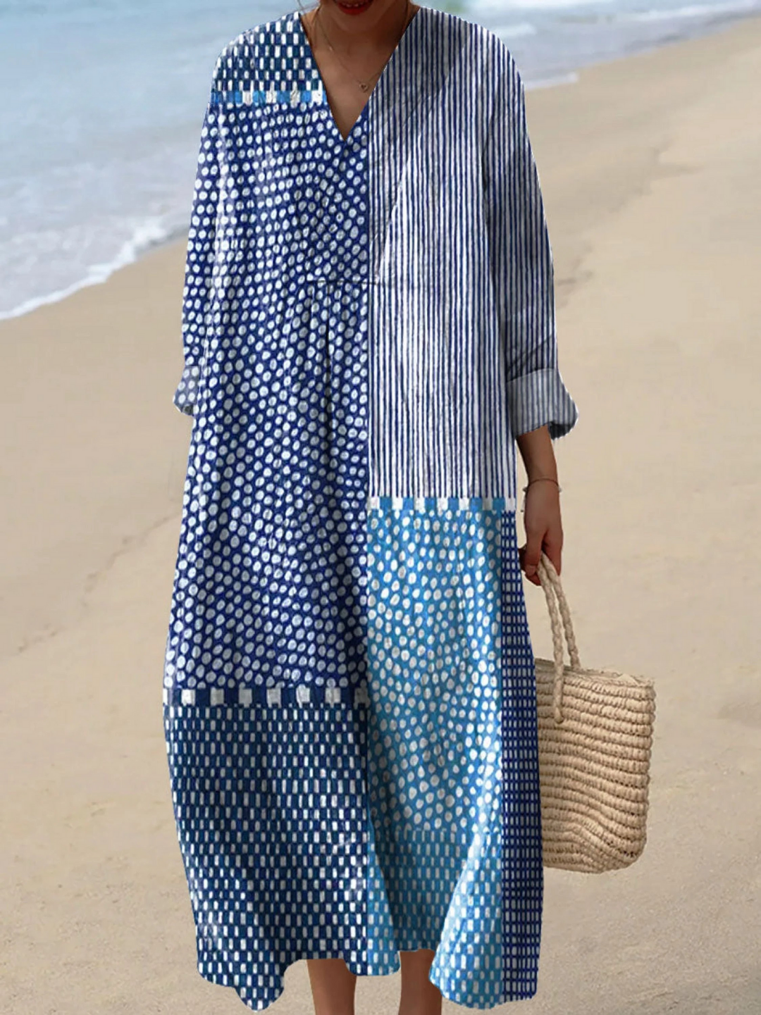 Lucienne | Stylish Abstract Polka Dot Dress
