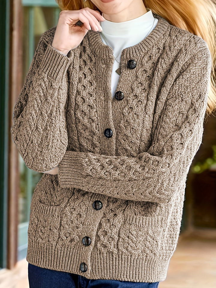 Fern | Textured Button-Front Cardigan