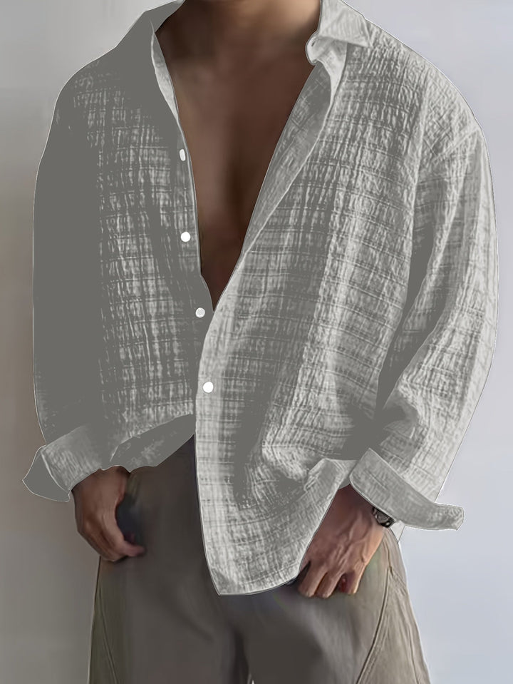 Rafael | Relaxed Textured Long-Sleeve Shirt