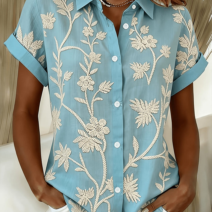 Regina | Botanical Print Shirt