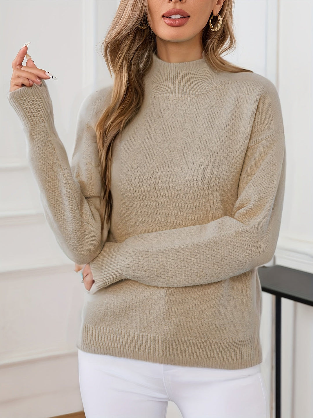 Lorelei | Refined Mock Neck Jumper