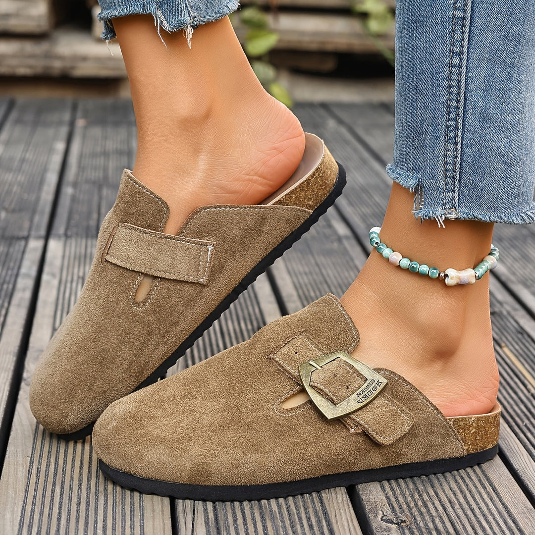 Winona | Buckle-Detail Slip-On Mules