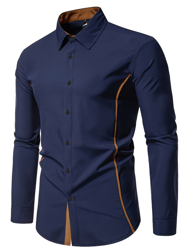 Graham | Contrast-Trim Slim Shirt