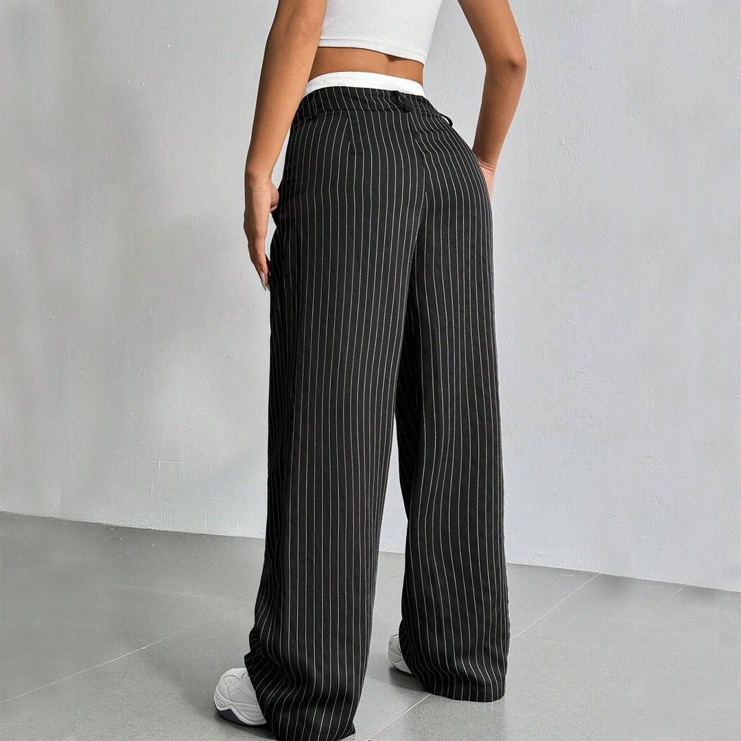 Grace | Casual Striped Wide Trousers