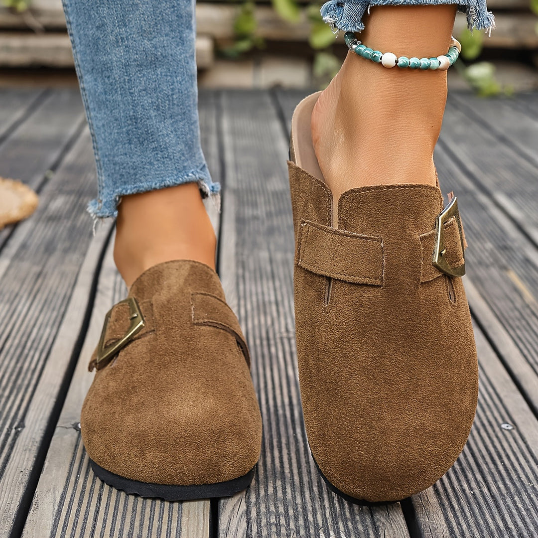 Winona | Buckle-Detail Slip-On Mules
