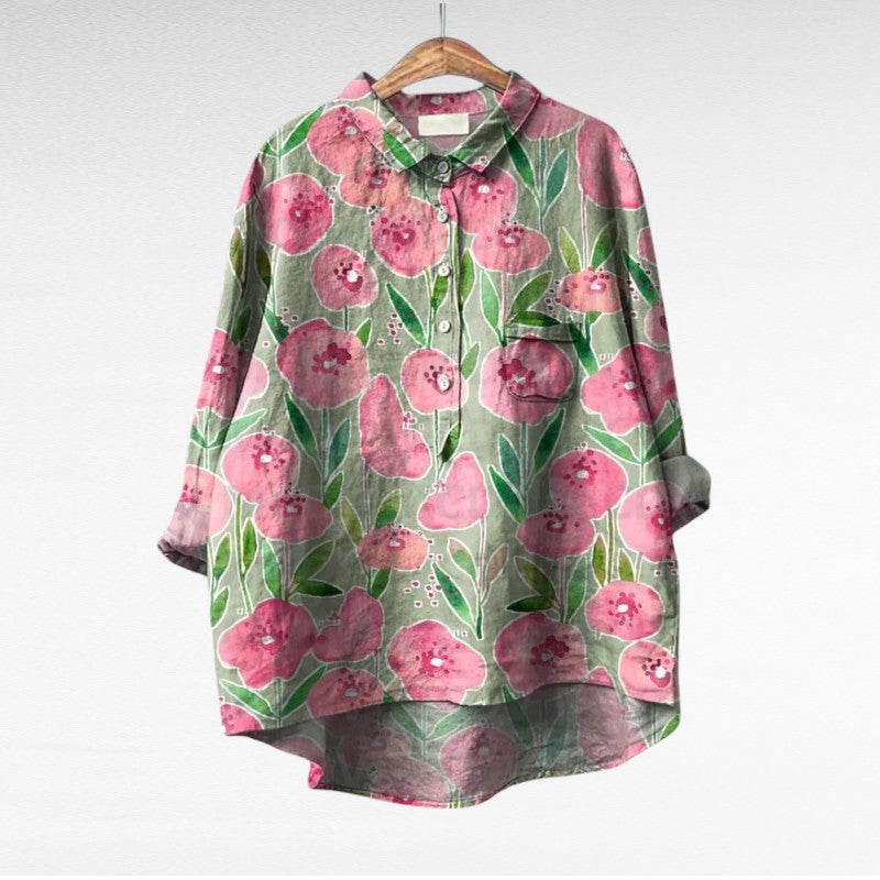 Colleen | Classic Multicolour Long Sleeve Blouse