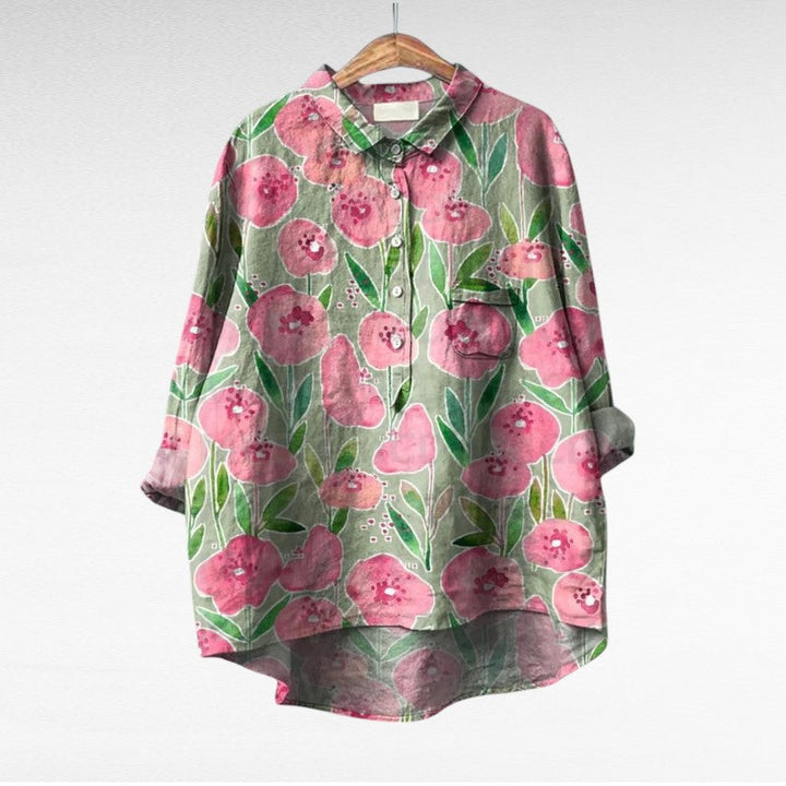 Colleen | Classic Multicolour Long Sleeve Blouse