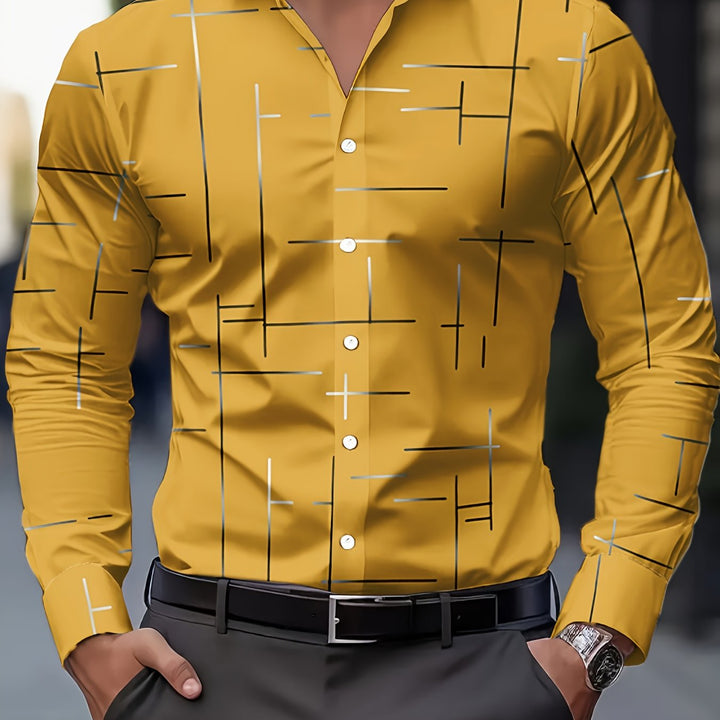 Malcolm | Refined Line-Print Shirt