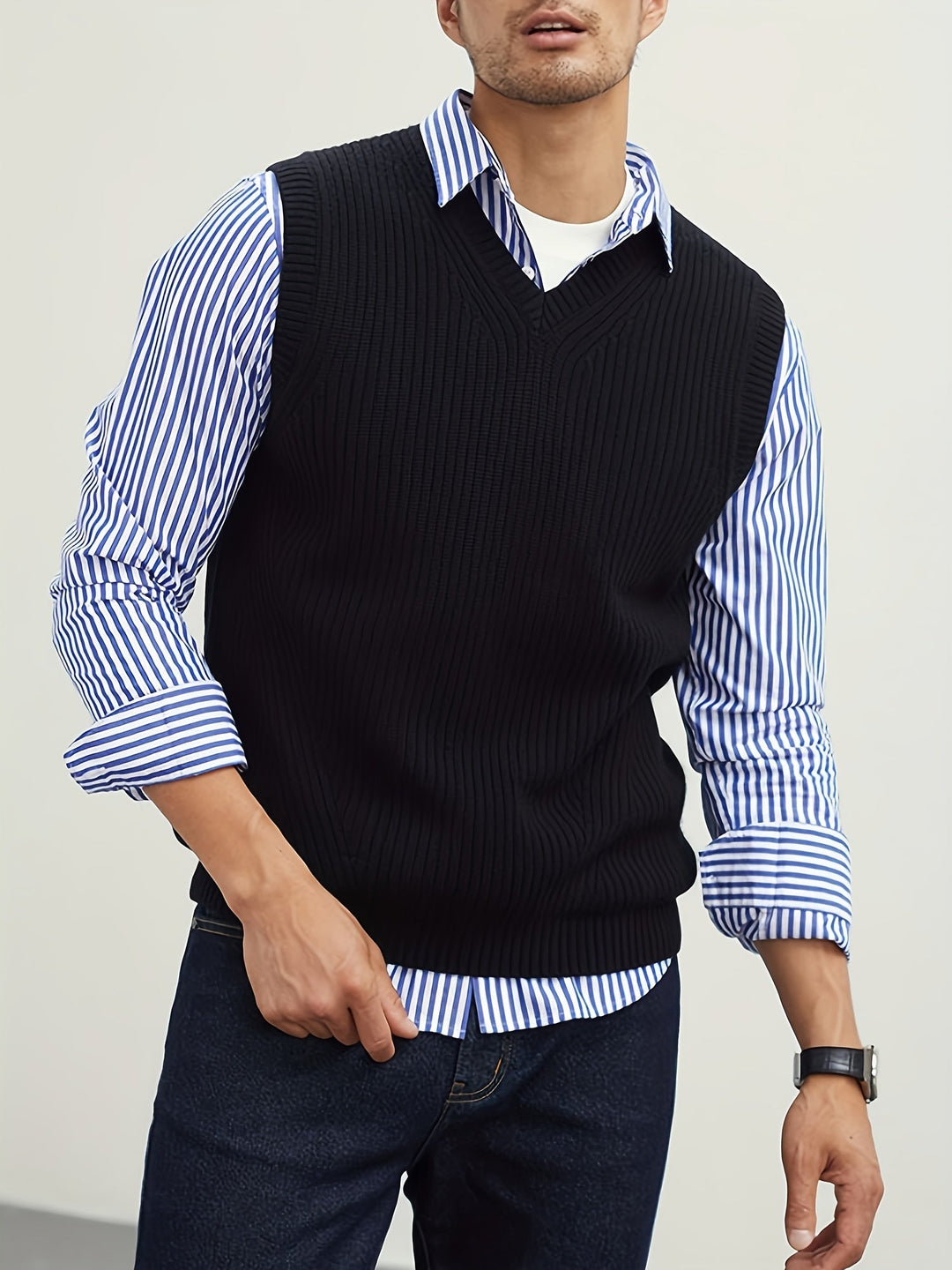 Ellis | Classic V-Neck Jumper Vest