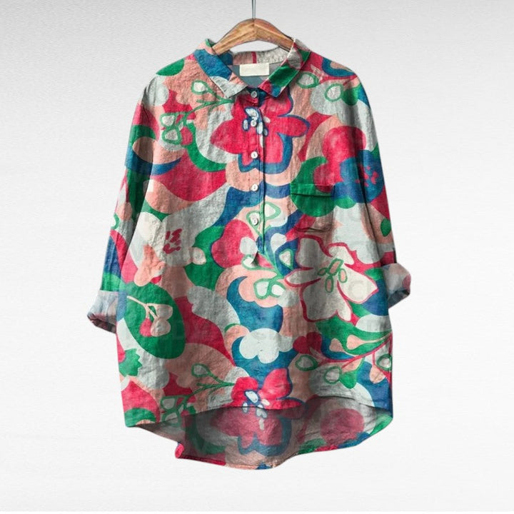 Colleen | Classic Multicolour Long Sleeve Blouse