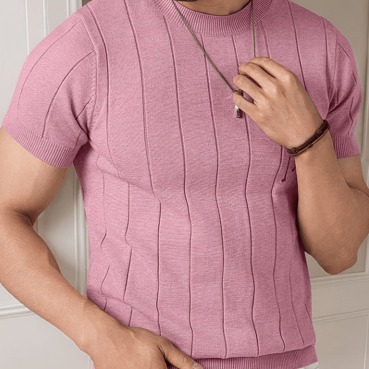 Trevor | Ribbed Short-Sleeve Knit Top