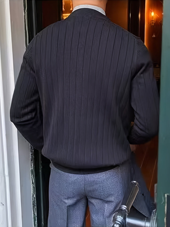Arthur | Ribbed Button-Up Cardigan