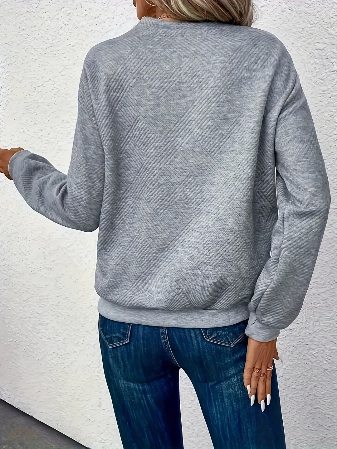 Nadine | Asymmetrical Button-Neck Jumper