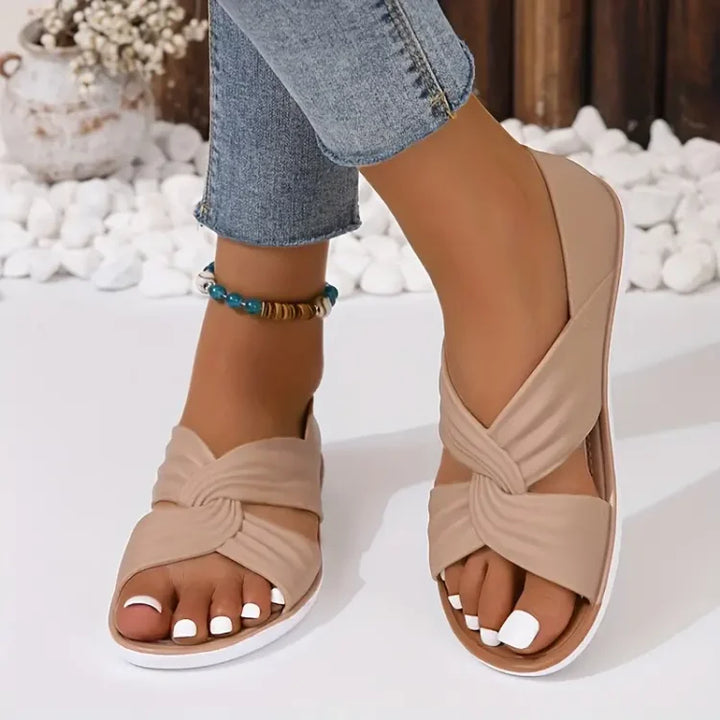Elena | Cushioned Cross-Strap Sandals