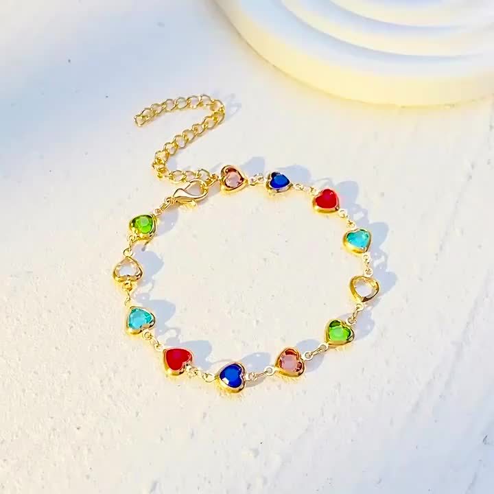Gail | Stylish Multicolour Heart Shape Bracelet