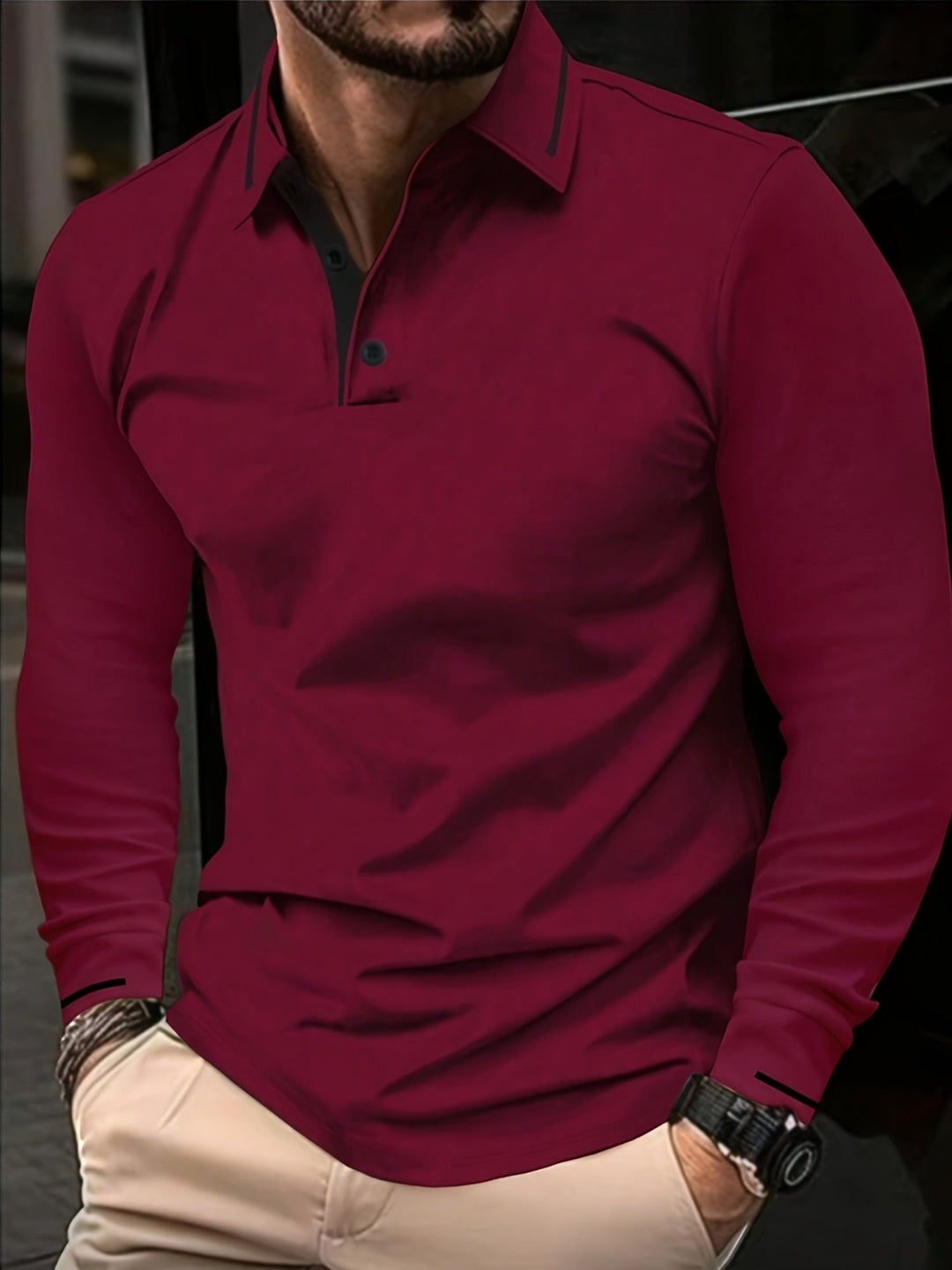 Dalton | Refined Long-Sleeve Polo Shirt
