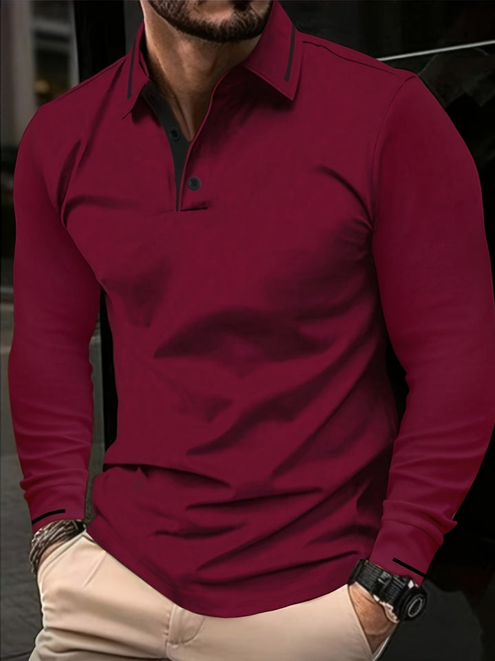Dalton | Refined Long-Sleeve Polo Shirt