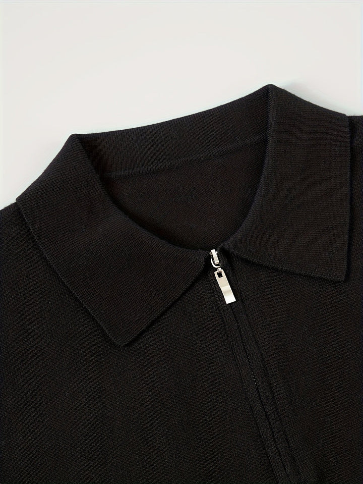 Donovan | Refined Quarter-Zip Polo Jumper