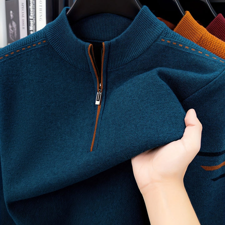 Nathan | Half-Zip Mock Neck Jumper