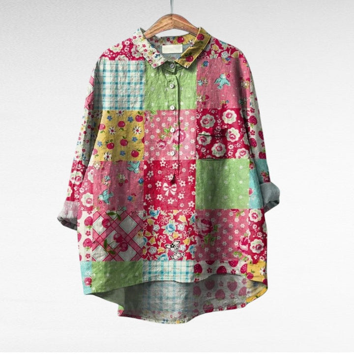 Colleen | Classic Multicolour Long Sleeve Blouse