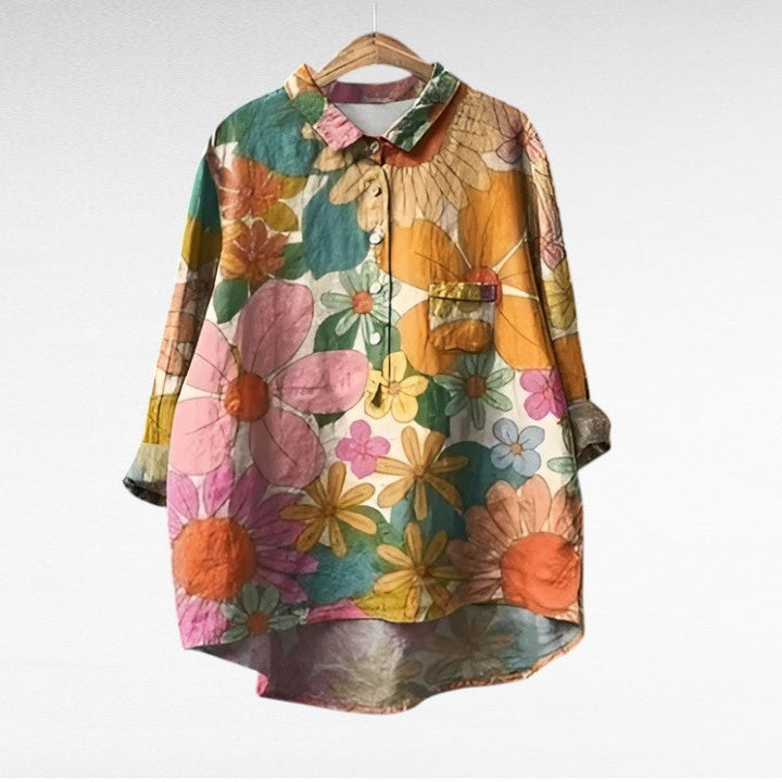 April | Classic Floral Collar Blouse