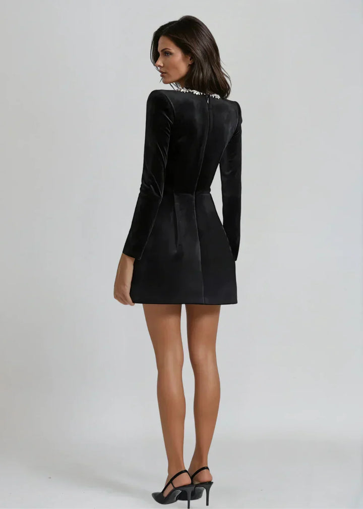 Brielle | Elegant Velvet Mini Dress