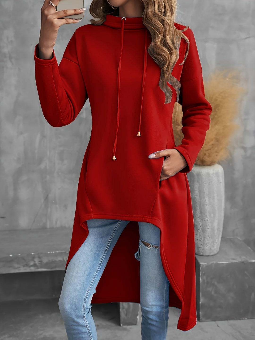 Tabitha | High-Low Drawstring Hoodie