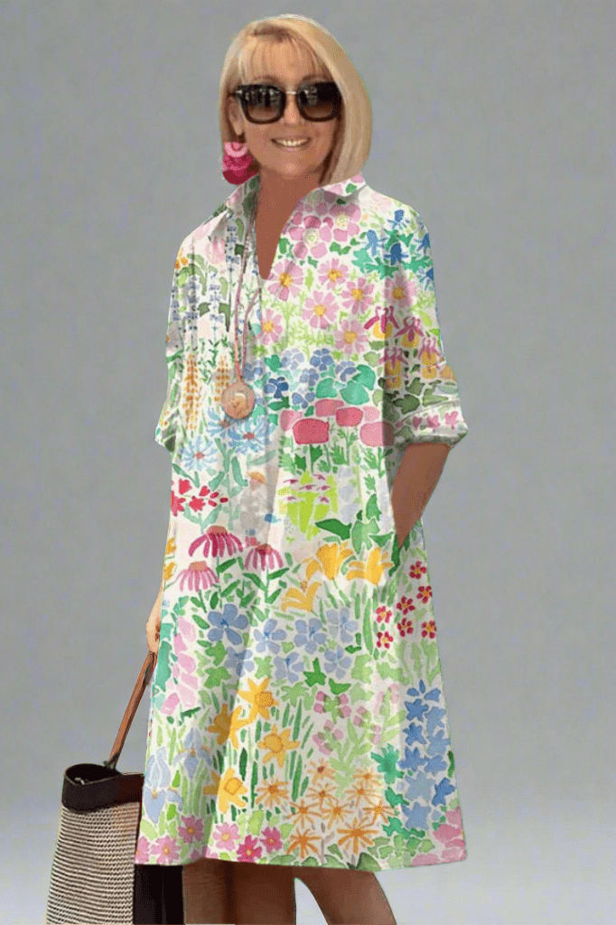 Violetta | Stylish Floral Multicolour Dress