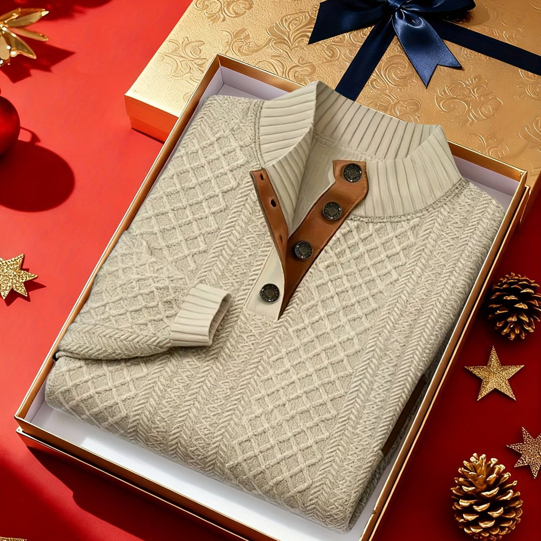 Lorenzo | Textured Stand-Collar Jumper