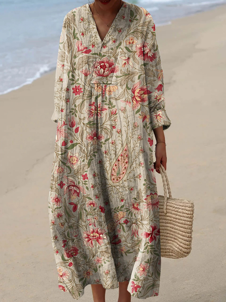 Amalia | Vintage Lovely Floral Art Print Dress