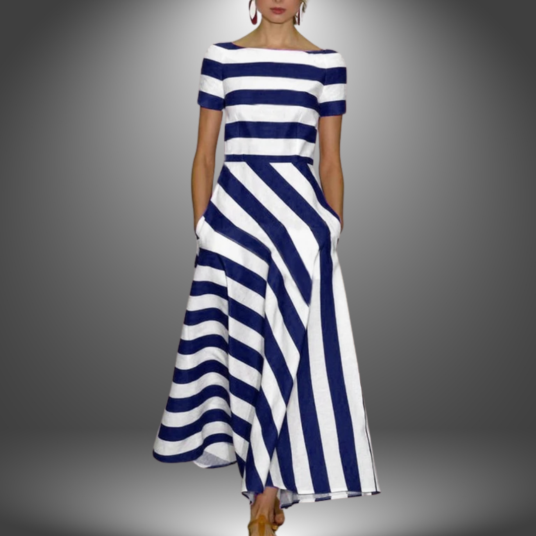 Evangeline | Flowing Striped Maxi Dress
