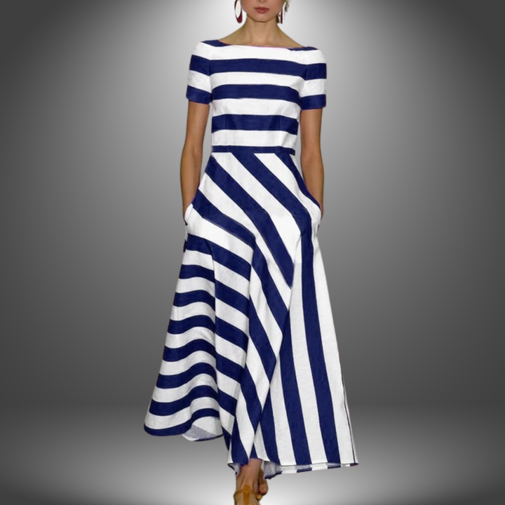 Evangeline | Flowing Striped Maxi Dress