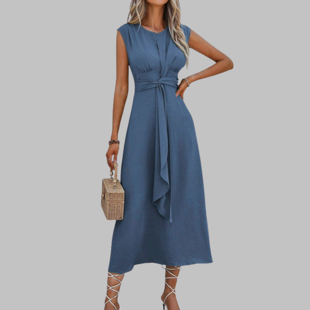 Alayna | Elegant Sleeveless Round Neck Maxi Dress