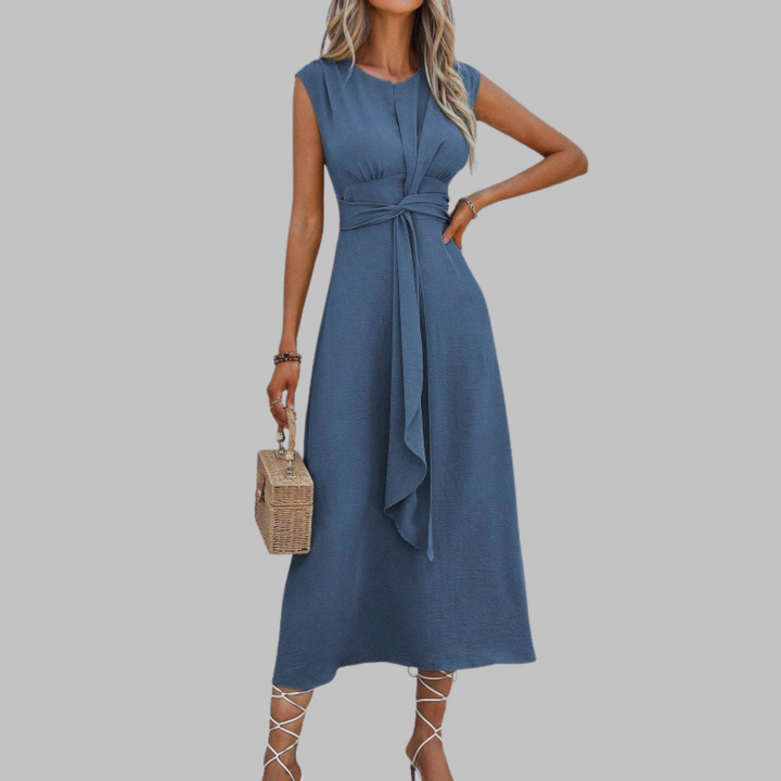 Alayna | Elegant Sleeveless Round Neck Maxi Dress