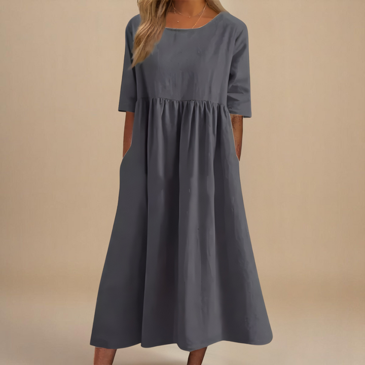 Daisy | Classic Round Neck Flattering Dress