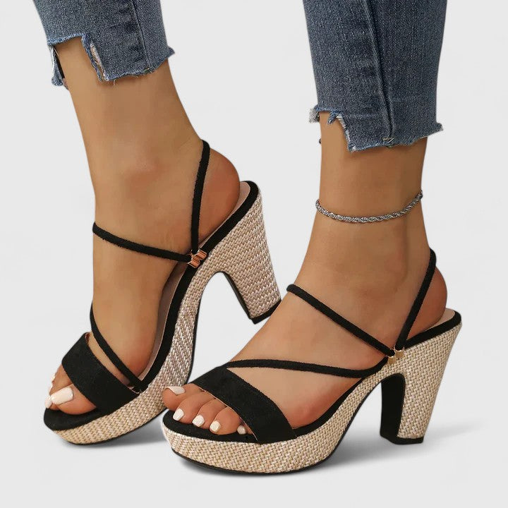 Lorienna | Sophisticated Lace Chunky Heels