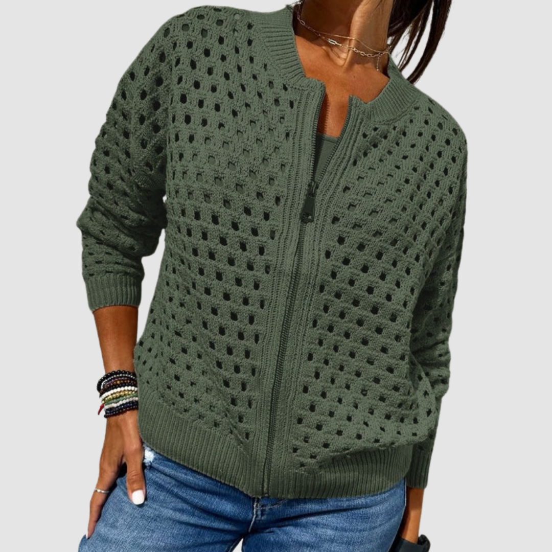 Gracie | Premium Knitted Hole Cardigan