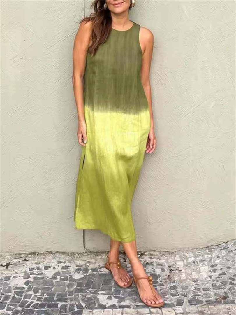 Katie | Sleeveless Round Neck Summer Dress