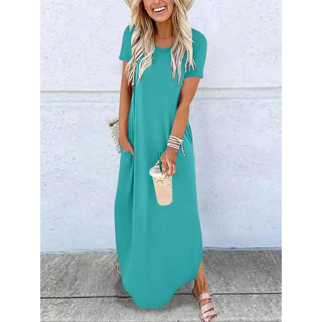 Kaylee | Casual Summer Round Neck Maxi Dress