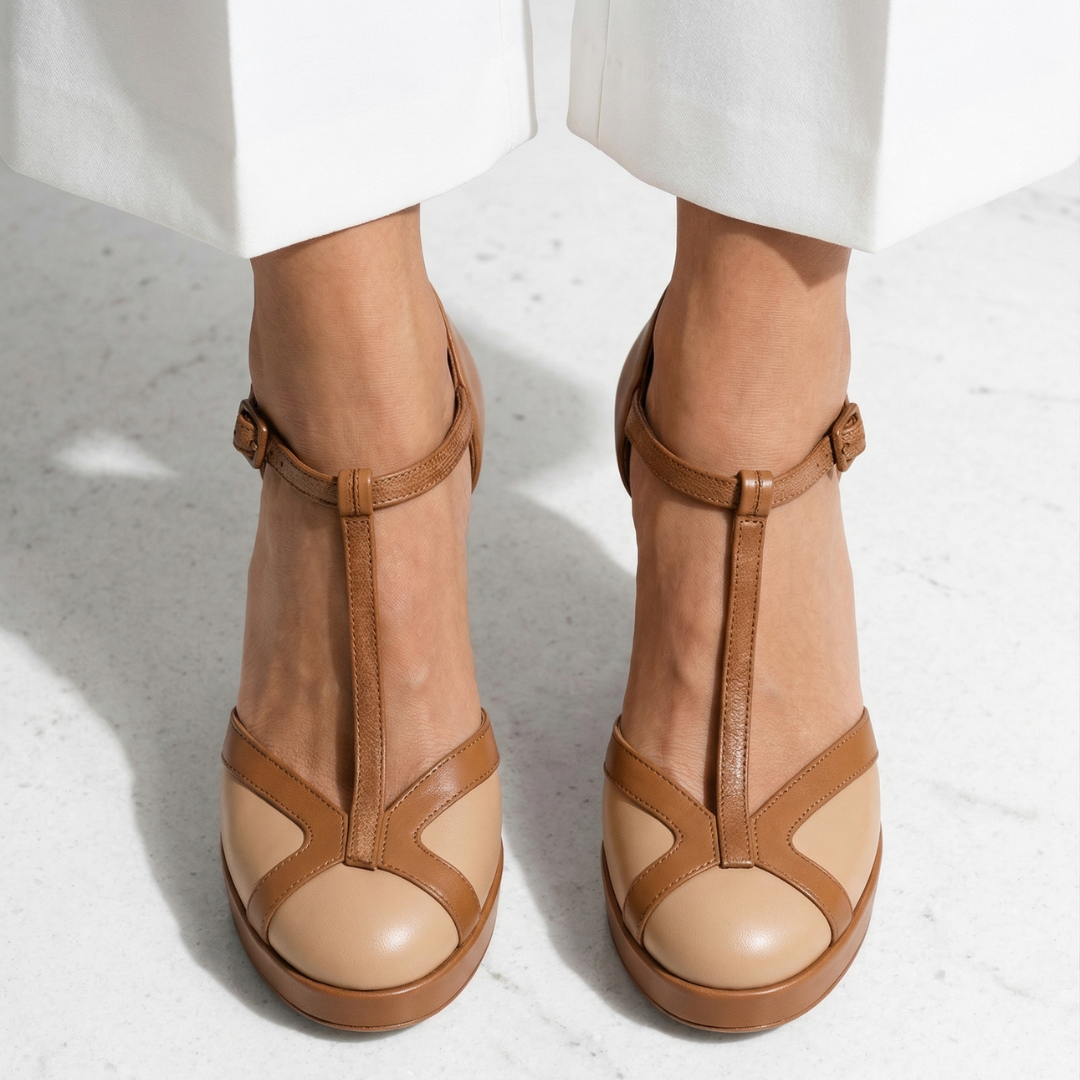 Nadia | Sophisticated Retro Close Toe Heels