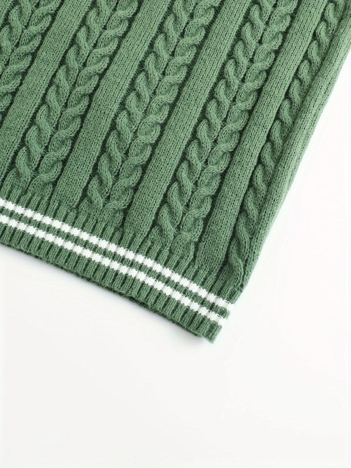 Gideon | Cable-Knit V-Neck Jumper Vest